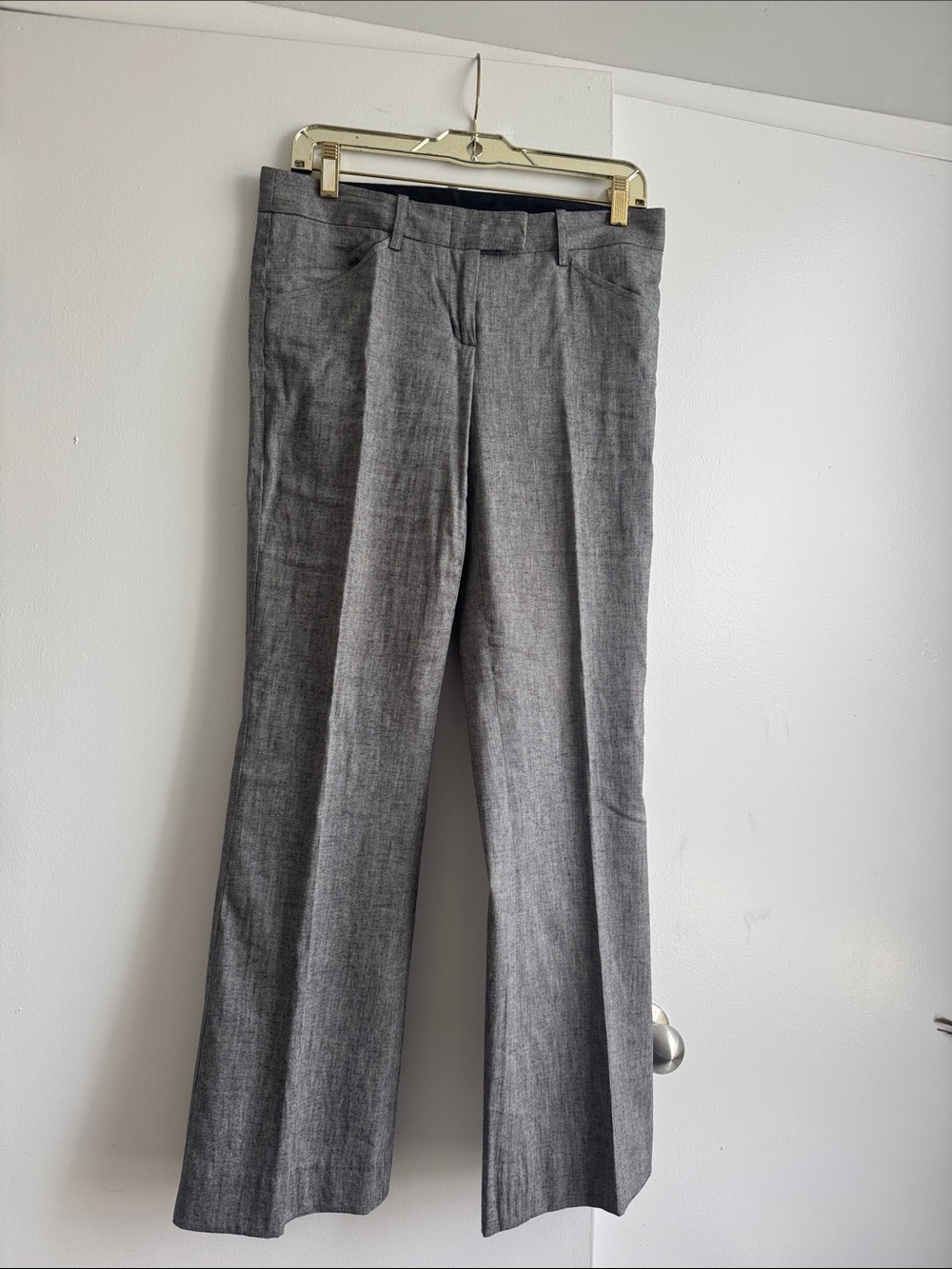 BCBGMaxAzria Gray Wide-Leg Dress Pants
